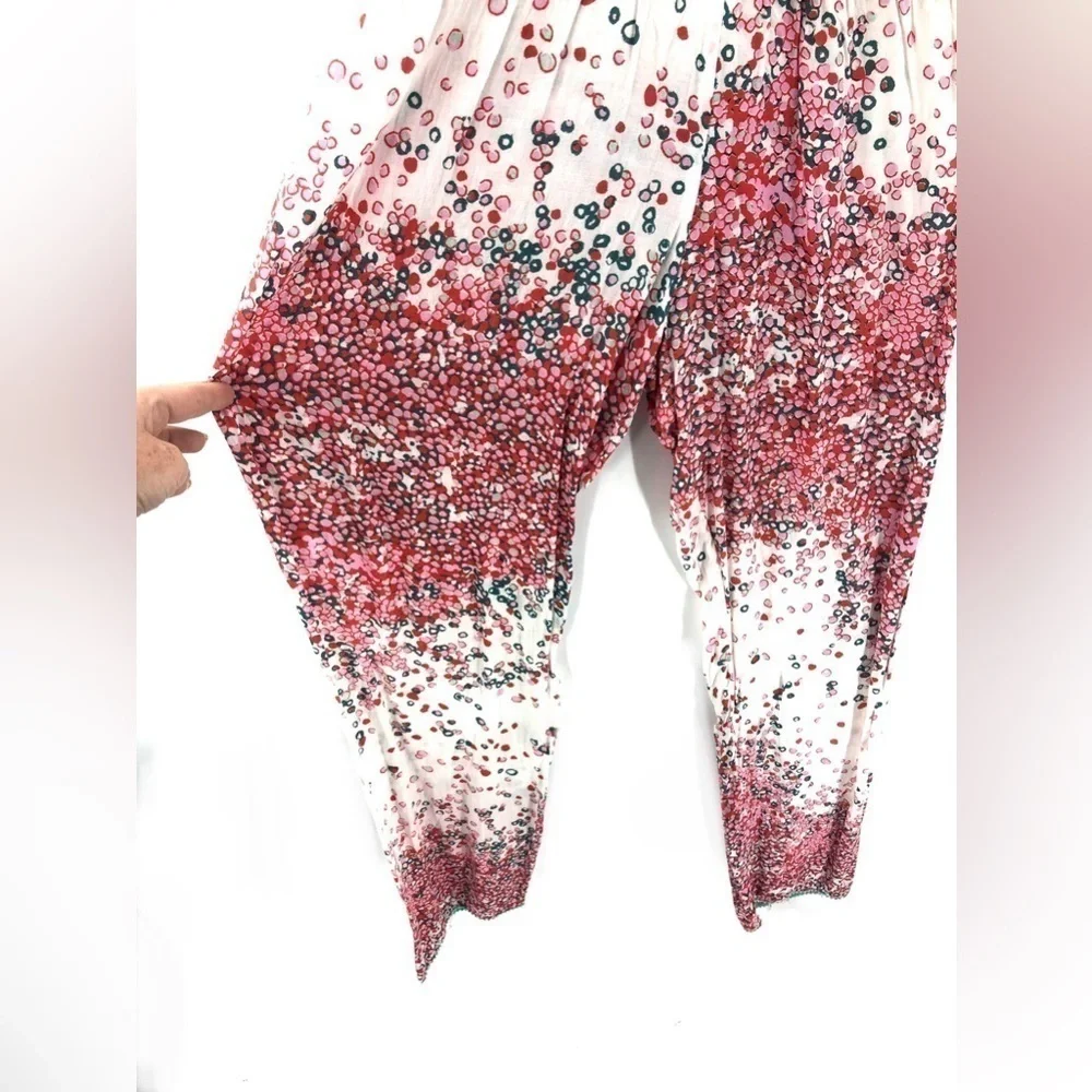 Poupette St Barth Jumpsuit Womens Small Wide Leg Boho Festival Beach Colorful